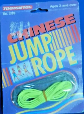 $9.99 • Buy Tootsie Toy Chinese Jump Rope Green/Yellow 1991 Korea Package Wear Vintage NOS