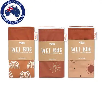 Boho Reausable 30x40cm Wet And Dry Swimming Diaper Nappy Waterproof Wet Bag • $26.39