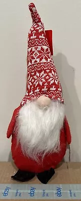 Christmas House - Holiday Red Felted Gnome - Stand Up Decoration - New!!! • $9.24