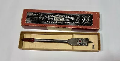 Vtg Irwin Auger Bit Co Micro-Dial Expansive Bit No 22 Adjustable Spade Bit W/Box • $21