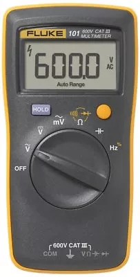 £68.99 • Buy NEW Fluke 101 Handheld & Easily Carried Digital Multimeter CAT III 600V 6000C UK
