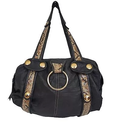 GUSTTO Womens Leather Handbag  Black • $75