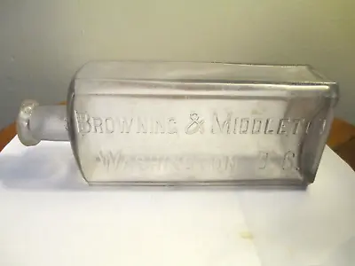 BROWNING & MIDDLETON Washington D.C. [Grocery Store] Medicine Whiskey Bottle • $45