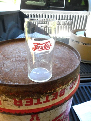 $20 • Buy VINTAGE PEPSI DOUBLE DOTT 10oz. FOUNTAIN GLASS FEDERAL STAMP ON BOTTOM NO REPO
