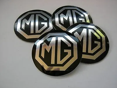 Mg MGB ROSTYLE WHEEL CENTER CAP EMBLEMS 4 ALUMINUM STICKERS DECAL CONED 1 7/8  • $51.31