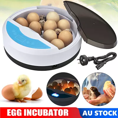 9 Egg Incubator Automatic Temperature Candler Chicken Duck Poultry LED Digital • $40.85