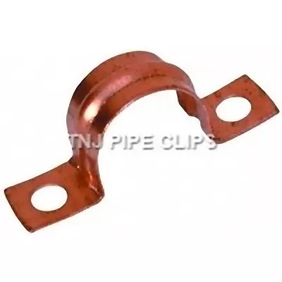 Copper Plumbing Pipe SADDLE Clip Bracket 8 10 15 22 28 35 42 54mm Fixing • £3