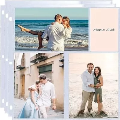 30 Pack 4X6  Photo Album Refill Pages For 3 Ring BinderUltra-Clear Photo Sleeve • $10.99