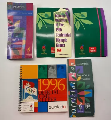 Vintage Olympic 1996 Atlanta Time Keeper Map Staff Guides Lot • $22.99