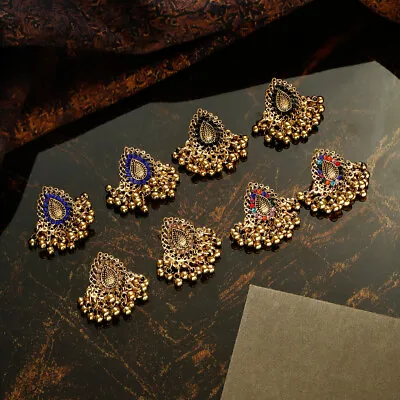 $3.29 • Buy Classic Indian Crystal Earrings For Women Ethnic Gypsy Tassel Water Drop Earring