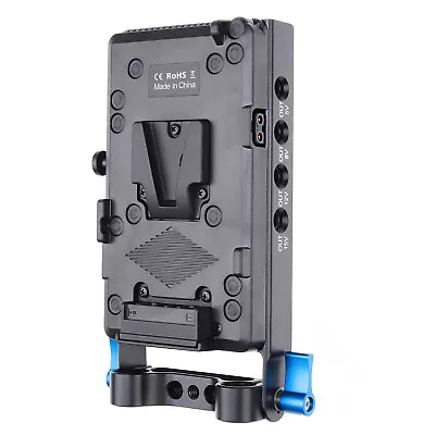 $85.99 • Buy V-mount Battery Power Plate D-Tap With 15mm Rod Clamp Cable Kit For DSLR Camera