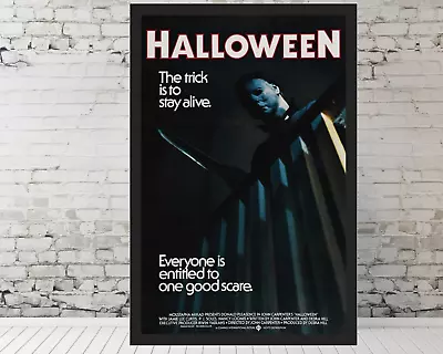 Halloween Movie Poster Michael Myers Poster Halloween - 11x17  FRAMED Wall Art • $33.90