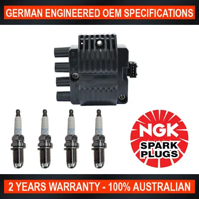 $121.28 • Buy 4x NGK Spark Plugs W/ Swan Ignition Coil Pack For Holden Astra TR Barina SB