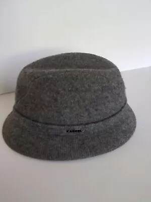 Kangol Design Mens Grey Wool Logo Jetter Bucket Fedora Hat  • $19.90