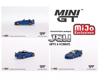 Mini GT Honda S2000 AP2 Mugen Monte Carlo Blue Pearl MGT00493 1/64 • $8.99
