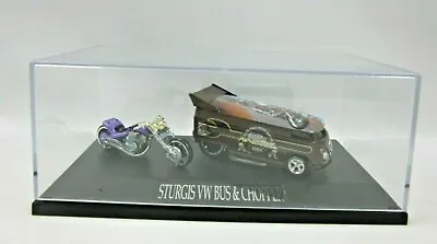 Hot Wheels Liberty Promotions 2004 Sturgis VW Drag Bus & Chopper 64th Brown NEW • $150