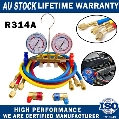 Air Vacuum Pump HVAC A/C Refrigeration Kit AC Manifold Gauge Set R134a R502a R22 • $49.89