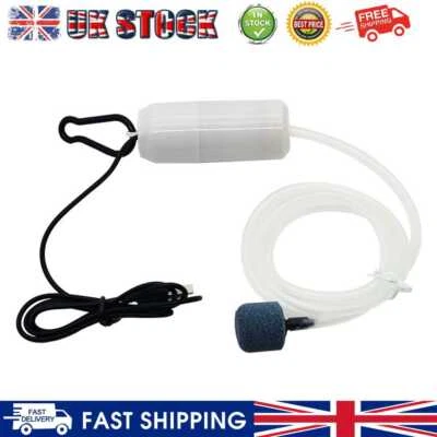 £6.49 • Buy Aquarium Oxygen Air Pump Fish Tank Silent Air Compressor Aerator (White) UK