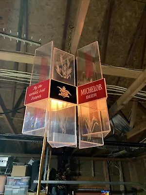 Vintage Michelob Beer Hanging Multi Dimensional Lighted  Sign Mancave • $99.99