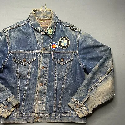 Vintage Levi's Jacket Mens M Troy Blanket Lined 60's Patches Type 3 Big E Denim • $199.99