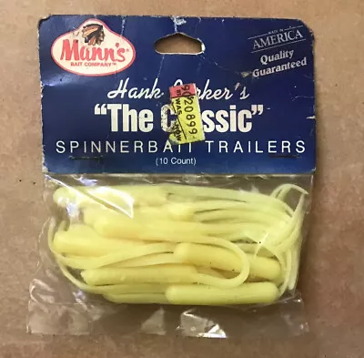 MANN's HANK PARKER “The Classic” Spinnerbait Trailers Chartreuse CTC4-10 VINTAGE • $24.88