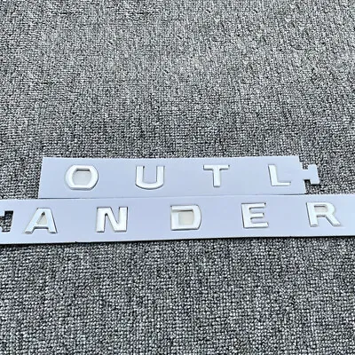 3D Front Hood Letters Emblem Badge For Mitsubishi Outlander Silver Decal Sticker • $13.65