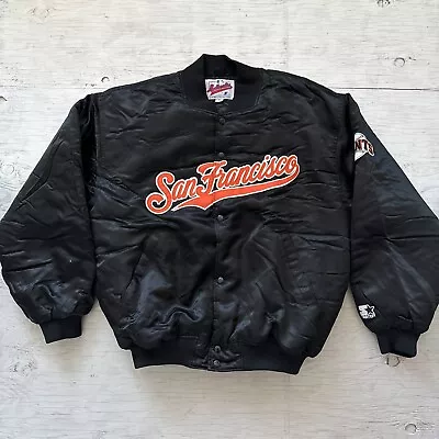 VTG 90s MLB Starter San Francisco Giants Diamond Collection Satin Jacket Sz XL • $315