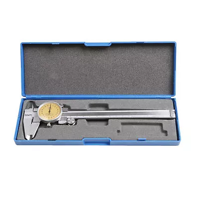 Dial Vernier Caliper Gauge Micrometer Tool Stainless Steel 0-150mm 0-6  & Case • $28.22