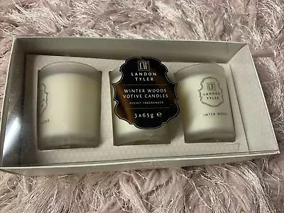 Landon Tyler Winter Woods Candles 3 X 65g Gift Set Boxed New • £3.75