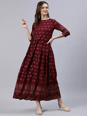 $56.75 • Buy Women Beautiful Anarkali Kurta Indian Readymade Top Tunic Ethnic Wear Gown Dress