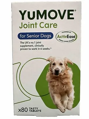 Lintbells Yumove Senior Dog Joint Supplement For Older Stiff Dogs - Pack Of 80 • £17.99