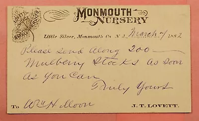 Dr Who 1882 Monmouth Nursery Little Silver Nj Postal Card St 120183 • $0.50