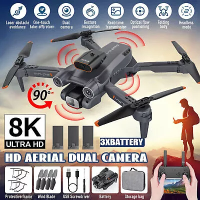 Drone RC Drones Pro 8K HD Camera GPS WIFI FPV Real-Time Transmission Quadcopter • $31.99