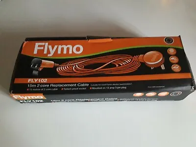 £27 • Buy FLYMO 15m Lawnmower Power Cable Lead Plug Genuine Cord Socket Connector 15 Metre