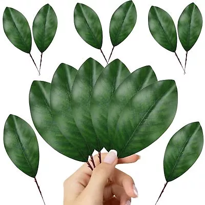 50Pcs Artificial Magnolia Leaves-Fake Green Magnolia Leaves For Wedding Decor... • $35.05