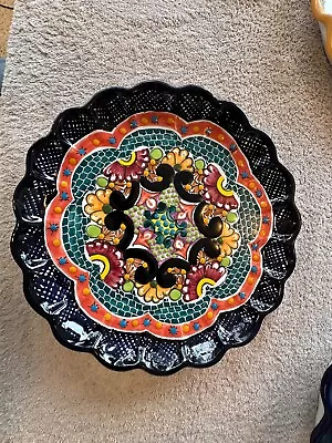 Beautiful Vintage Mexican Talavera Pottery Hand Painted Dinner Plate 11.50” M2 • $20