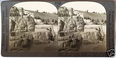 Keystone Stereoview Jupiter Terrace Yellowstone Park WY Of 930’s T600 Set #158 • $2.99