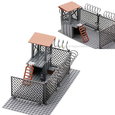 MOC Custom Military Watchtower Building Blocks Bricks Battle Scene Baseplate DIY • $30.25
