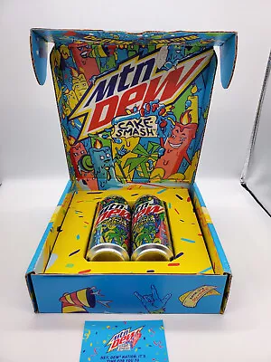 Mountain Mtn Dew Cake Smash  -2 Quantity - 16 Oz Can Limited Edition Collectible • $55