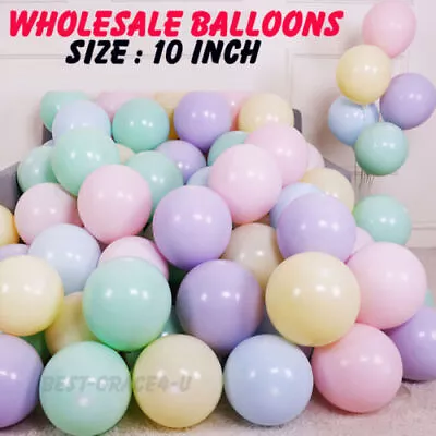 100-200 Macaron Pastel Balloons Birthday Baby Shower Ballons Party Decoration • £39.99