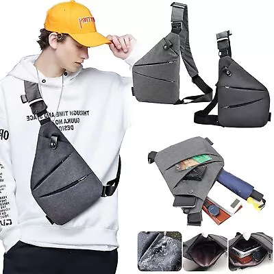 $8.99 • Buy Man Shoulder Backpack Chest Bag Sling Cross Body Satchel Waterproof Bag Outdoor 