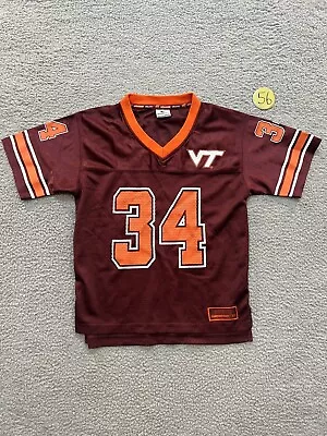 Virginia Tech Hokies Youth Size S Colosseum Athletics NCAA Football #34 Jersey • $29.99
