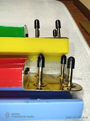 4 Mah Jongg Tile Racks Red Yellow Blue Green Brass • $20