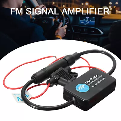 Car Radio Signal Amplifier FM & AM Antenna Aerial Signal Booster 12V Universal  • £7