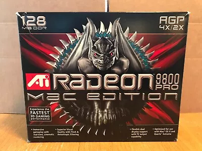 ATI Radeon 9800 Pro Mac Edition AGP 128MB W/ Box Power Mac G4 Works NOS Rebuilt • $509.99