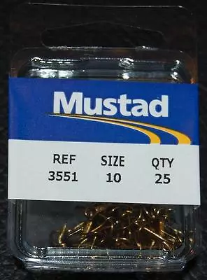 25 Pack Mustad 3551 Size 10 Bronze Ringed Style Treble Hook Crankbait Hooks • $5.99