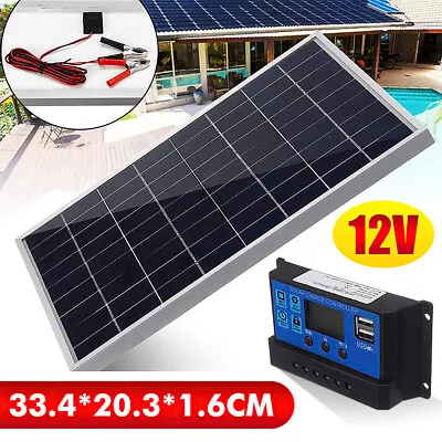 20W Solar Panel Kit 12V Battery Charger 30A Controller Caravan RV Boat Camping • £19.99