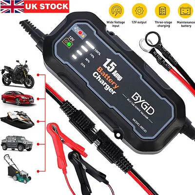 SAE Smart 12V Motorcycle Motorbike Car Battery Charger Automatic Smart Trickle • £16.02