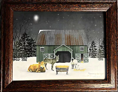 Billy Jacobs Remembering That Night Manger Art Print -Framed (Wood) 14.5 X 11.5 • $35.95