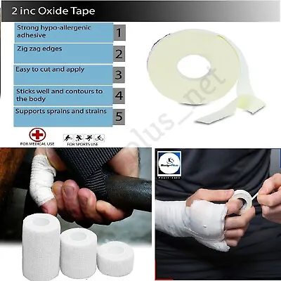 £3.29 • Buy Zinc Oxide Tape Sports Strapping White Roll Medical Adhesive Sport Clinical Aid